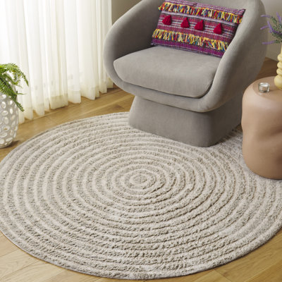 Easy Care 229 Hand Tufted Recycled Cotton Machine Washable Geometric Indoor Use Only Rug