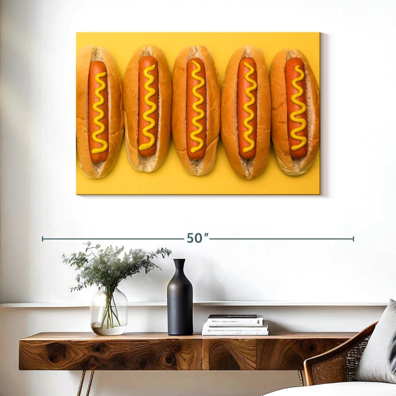 Yarlin Hot Dogs, 26" H x 39" W