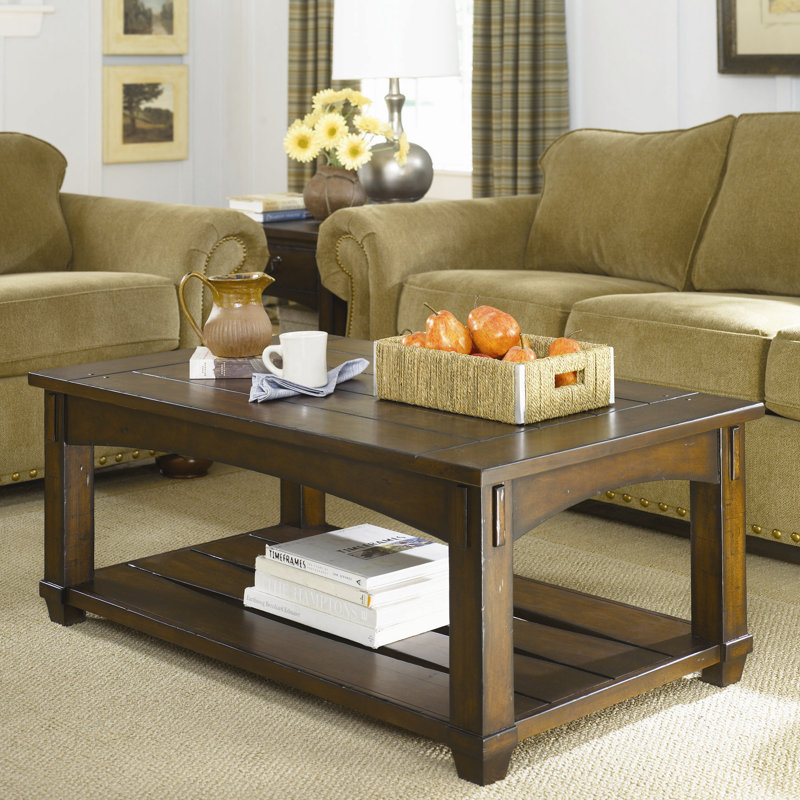 Fort Bragg Glass Top Coffee Table