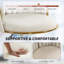Chaise de bureau, fauteuil de coiffeuse pivotant avec dossier tissé, blanc crème