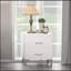 Mobilier de chambre à coucher moderne et moderne avec table de chevet à finition blanche et 2 tiroirs en métal 1Pc