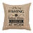 Wooded River Image Pillow - Fishing Day - Linen Gray-25935498