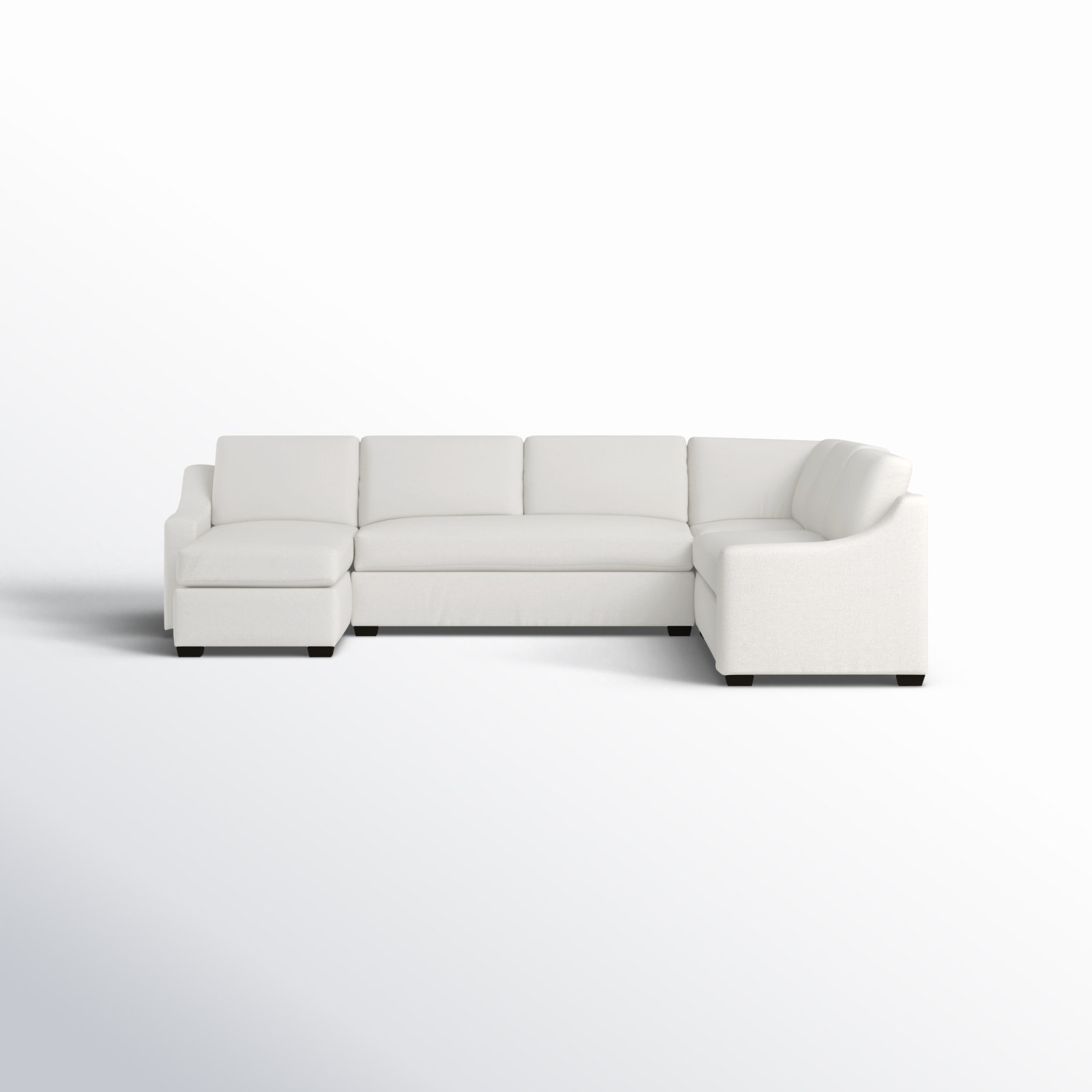 Cranbrook Upholstered U-Sectional, Nomad Snow Crypton® Chenille, Right Hand Facing