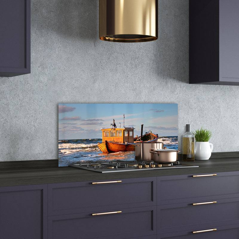 50cm W x 100cm L Glass Peel and Stick Panel