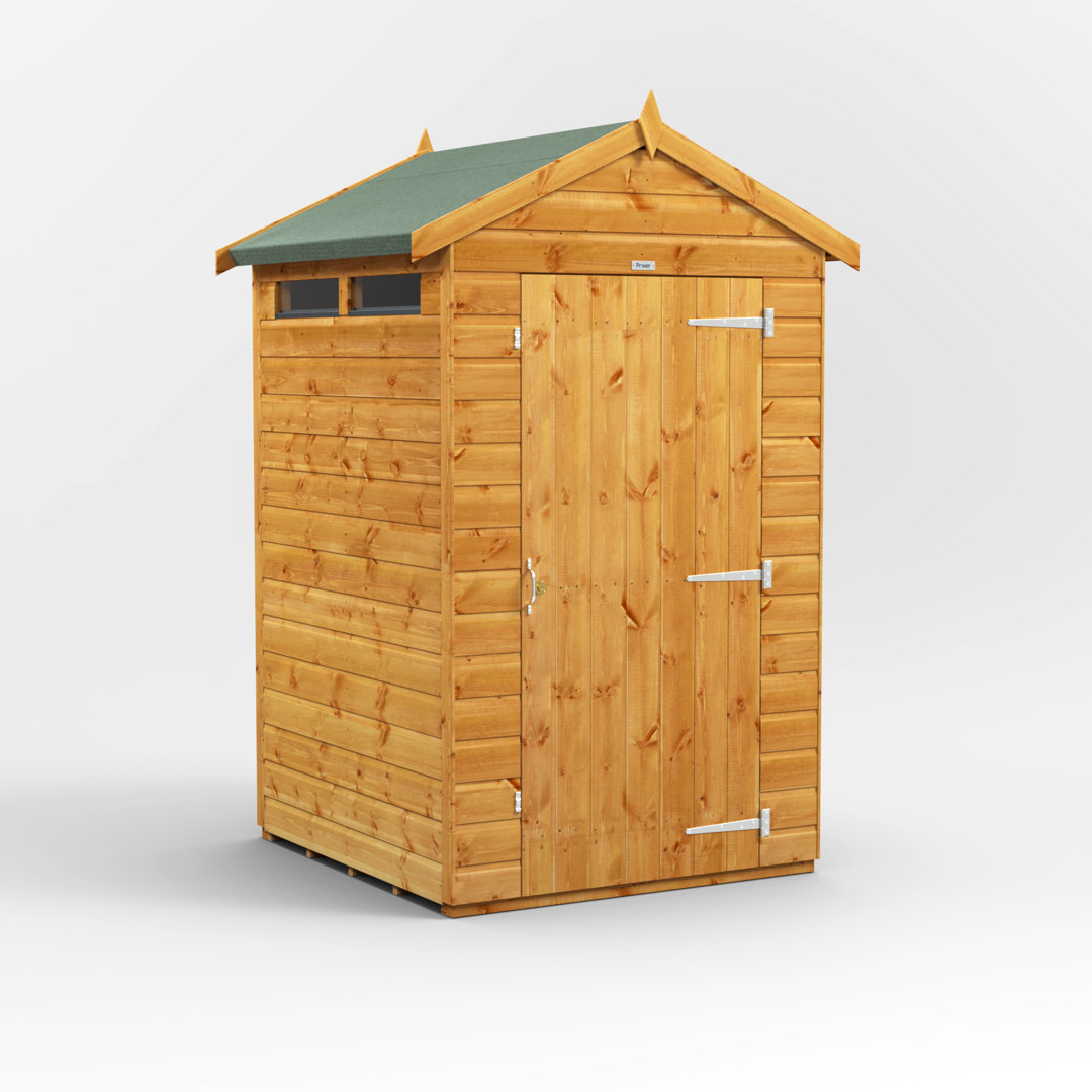 Powersheds 4 x 4ft Timber Tongue & Groove Security Apex Garden Shed