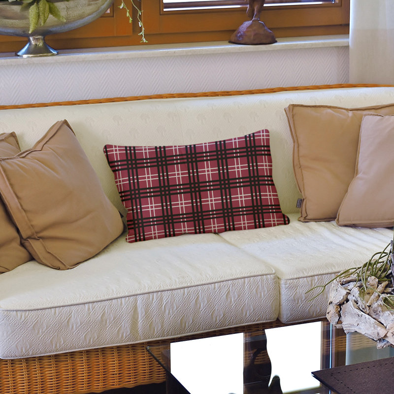 Housse de coussin Luxury Arizona, Rouge / blanc / noir