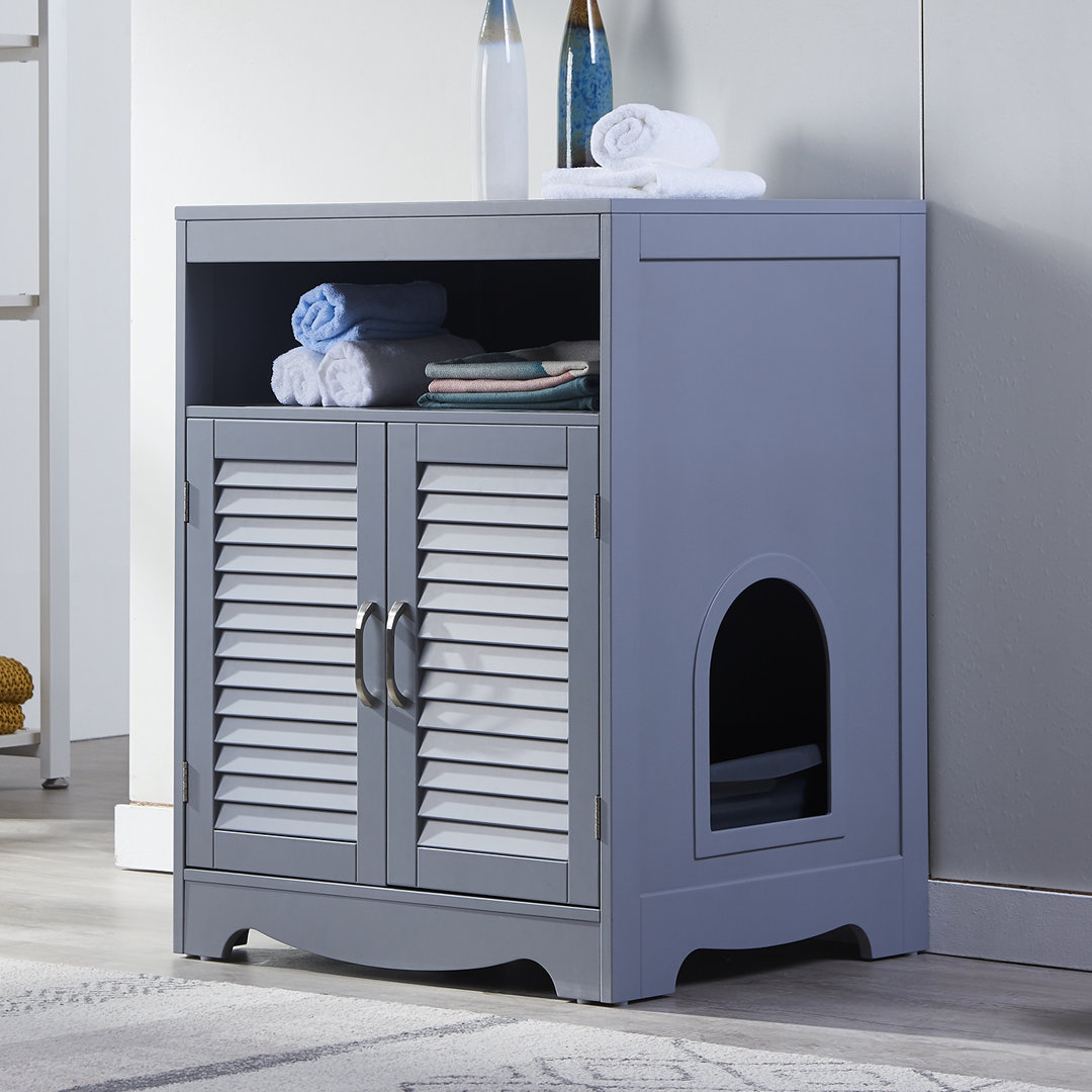 Contemporary Cat Litter Hide-Away Cabinet Litter Box Enclosure Penn Plax