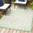 Deronte Vintage Filigree Textured Weave Cream/Green Indoor/Outdoor Rug-1662867022