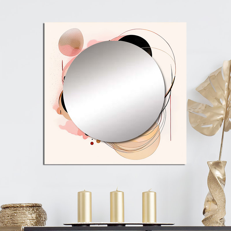 Giordan - Miroir géométrique mural décoratif pour chambre à coucher, 29 po x 29 po