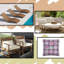 Indoor / Outdoor Geometric Purple Square Throw Pillow Cover-1451304296