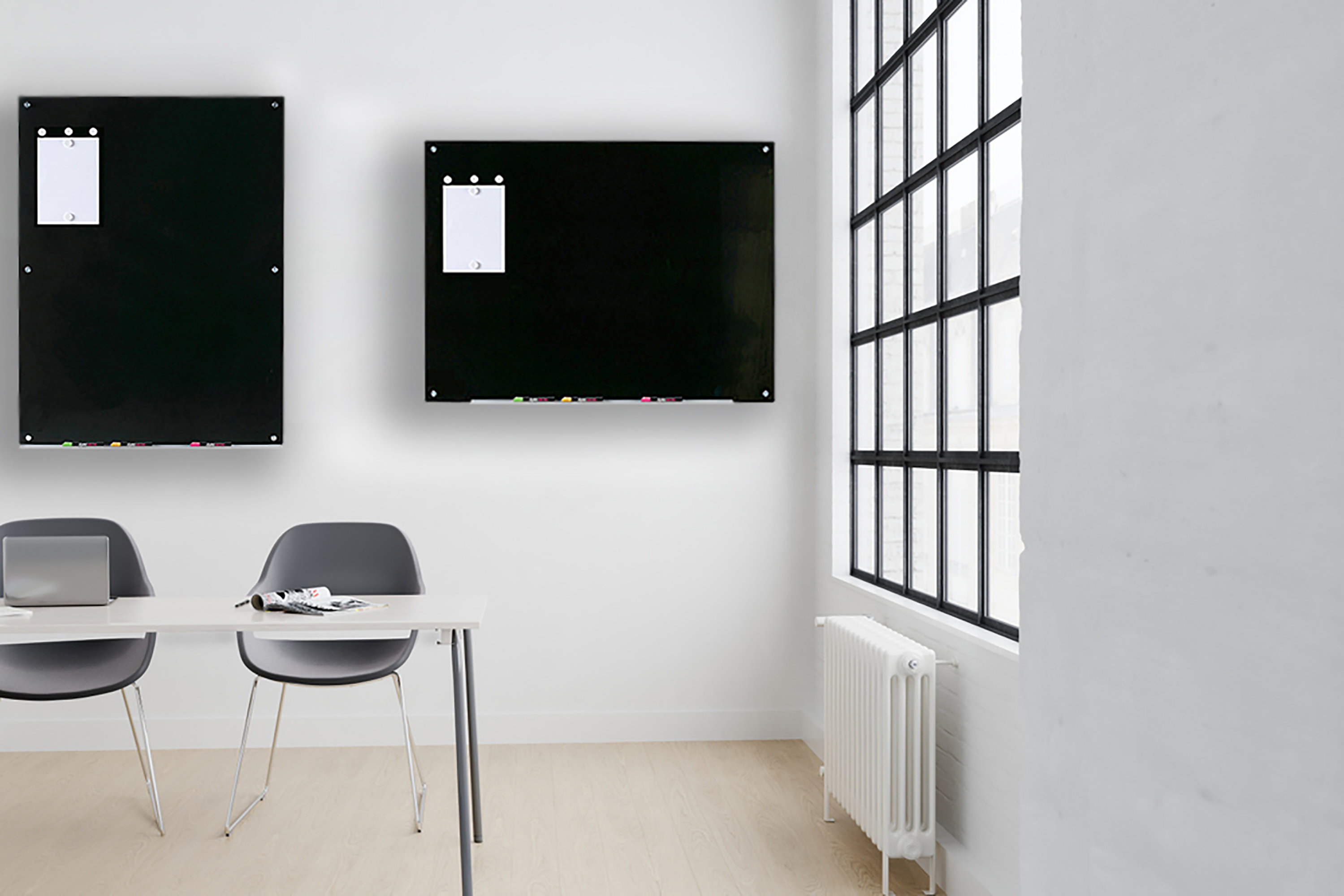 Audio-Visual Direct®  Black Glass Dry Erase Boards For Home & Office