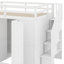 Lit mezzanine double avec garde-robe, bureau et tablettes-629178464