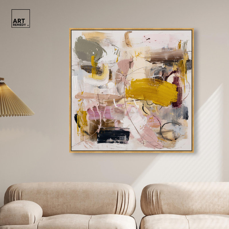 «Expressive Canvas I», reproduction d'art sur toile par Art Remedy, cadre doré, 40 x 40, H 41 po x l 41 po, Cadre doré