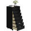 Classeur mobile avec tiroirs, rangement en bois sous le bureau avec roulettes pour bureau personnel