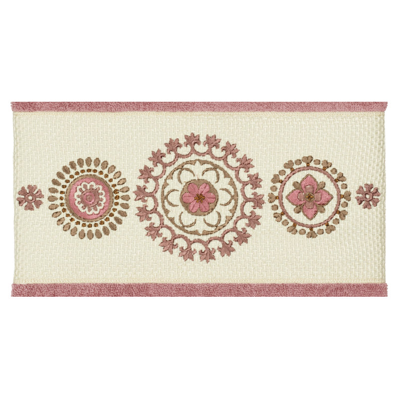Serviette de bain en coton turc Isabelle, Thé rose