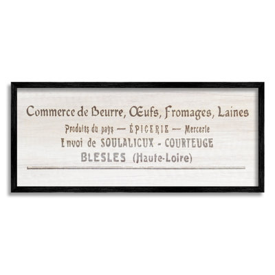 " Varied Farm Goods French Eggs Butter Sign " by Daphne Polselli