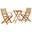 Zaid 2 - Person Solid Wood Patio Dining Set Circular Table-1827903983