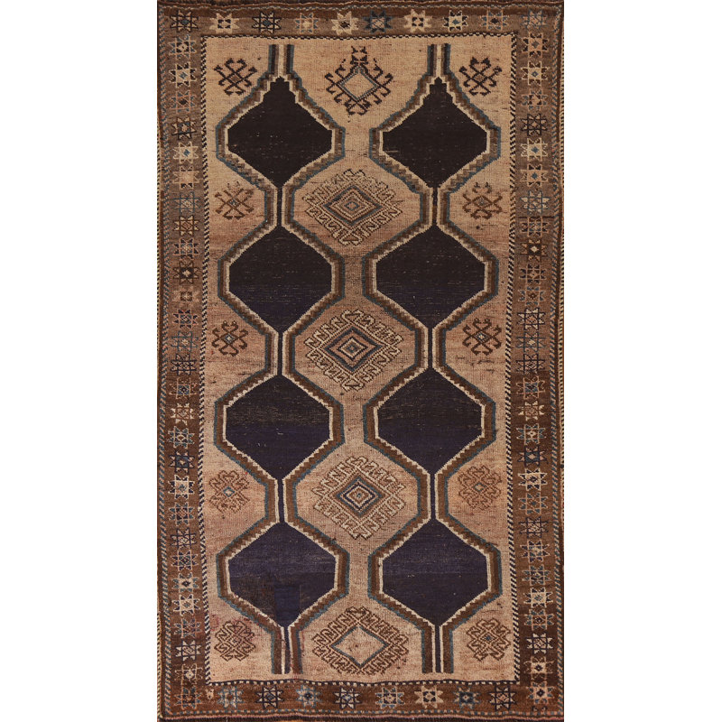 Tapis traditionnel antique géométrique 4 x 7