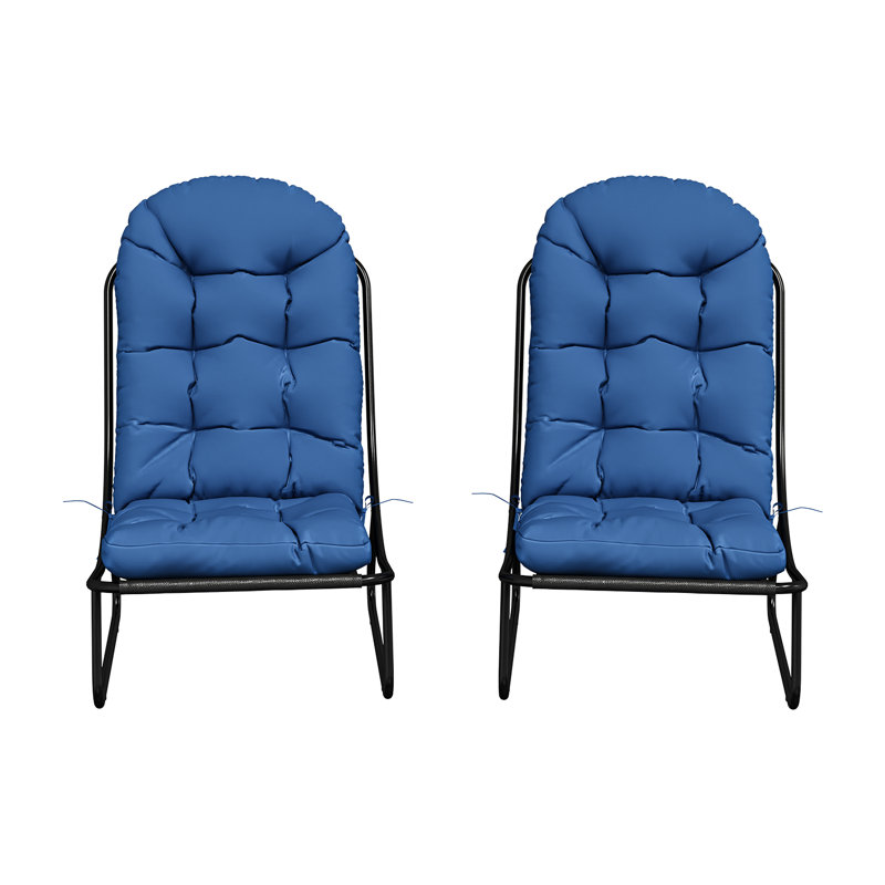 Coussin de siège / dossier d'extérieur 2 pièces pour chaise Adirondack, Marine