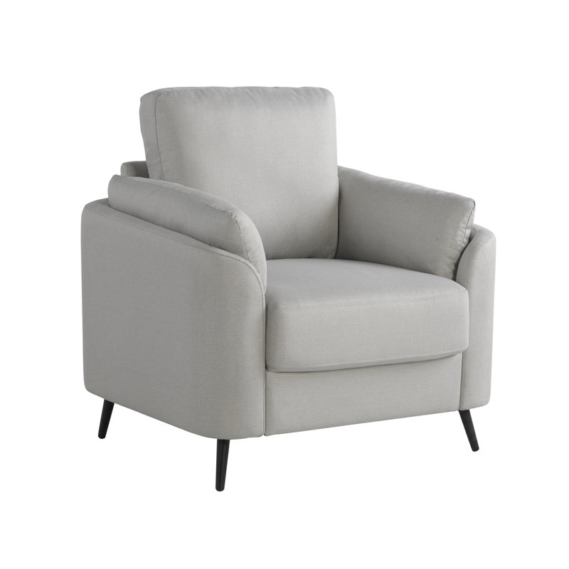 Ellason 34.6" Wide Upholstered Pillow Curved Arm Club Chair