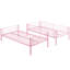 Lit superposé simple au-dessus de métal rose - une chambre à coucher moderne permettant d'économiser de l'espace, une structure solide pour la durabilité, stable et silencieuse, silencieuse - avec des escaliers sûrs, facile à assembler avec tous les outils, aucun sommier requis, costumes-1477492949-1477492951