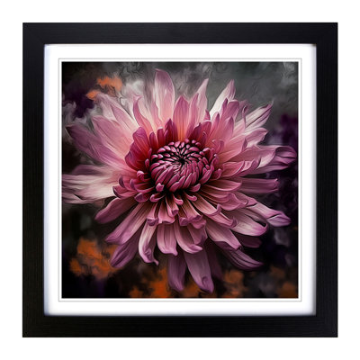 Chrysanthemum Surrealism - Single Picture Frame Print on Wood