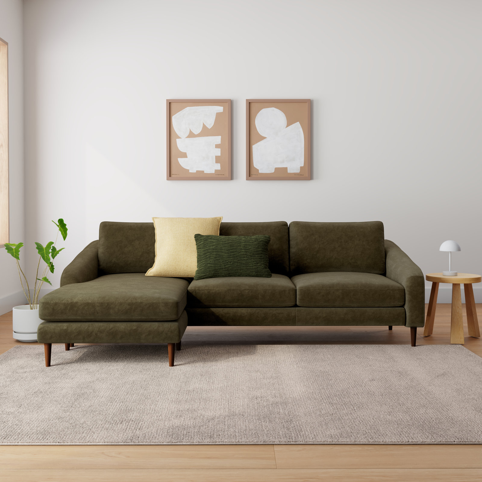 Westland Upholstery Sectional, Cedar Green Chenille