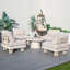 Ensemble de conversation avec chaises multiples d'extérieur Fulgentas Shenia