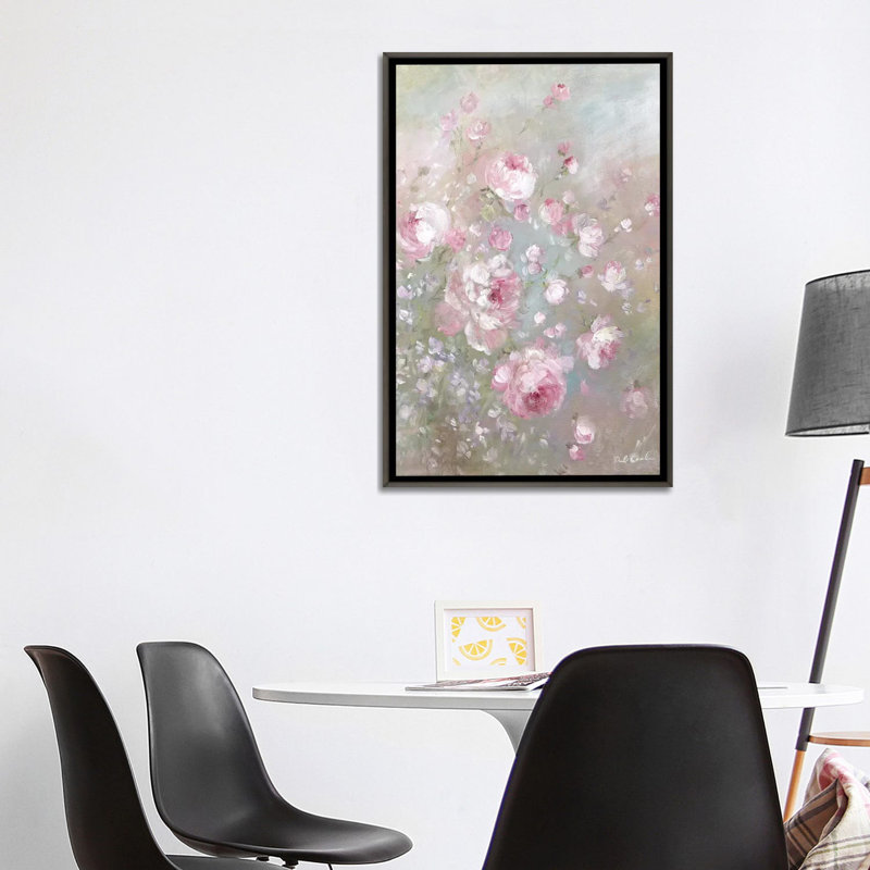 Roses estivales par Debi coules-reproduction d’art, Pas de tapis, H 40 po x l 26 po x P 1,5 po