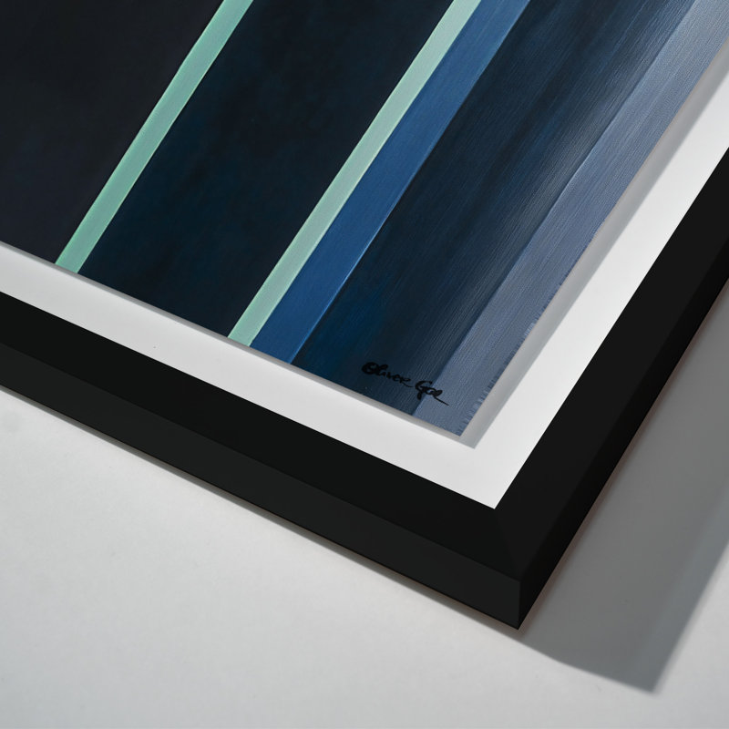 Desert Stillness I Shadowbox Abstract Print by Oliver Gal, Black Frame, 20 x 16, 17.5"H x 21.5"W, Black Frame