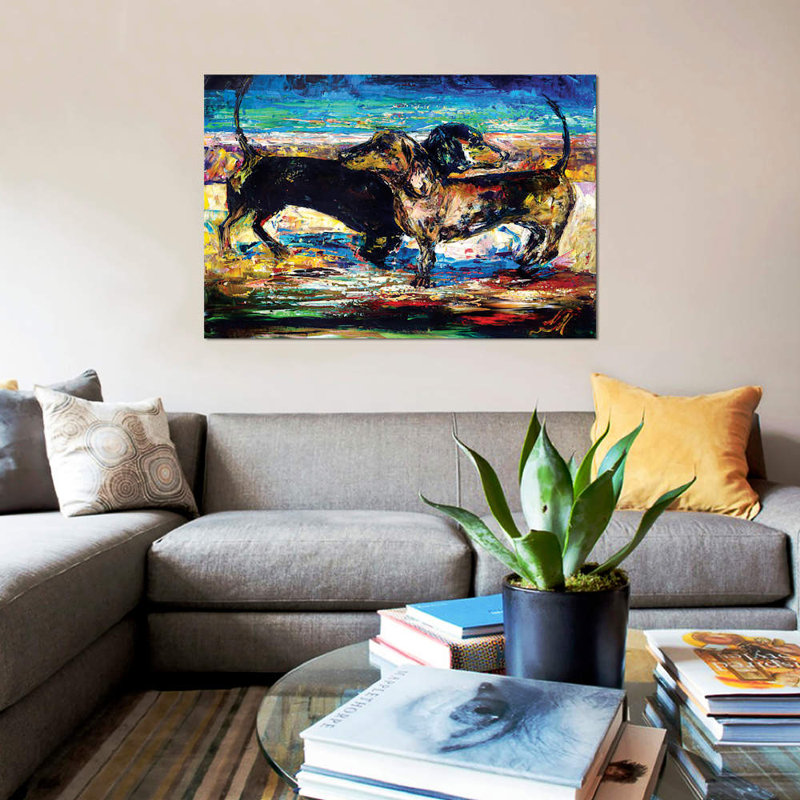Sisters by Natasha Mylius - Gallery-Wrapped Canvas Giclée, 18" H x 26" W x 1.5" D, Black Framed Canvas, No Mat