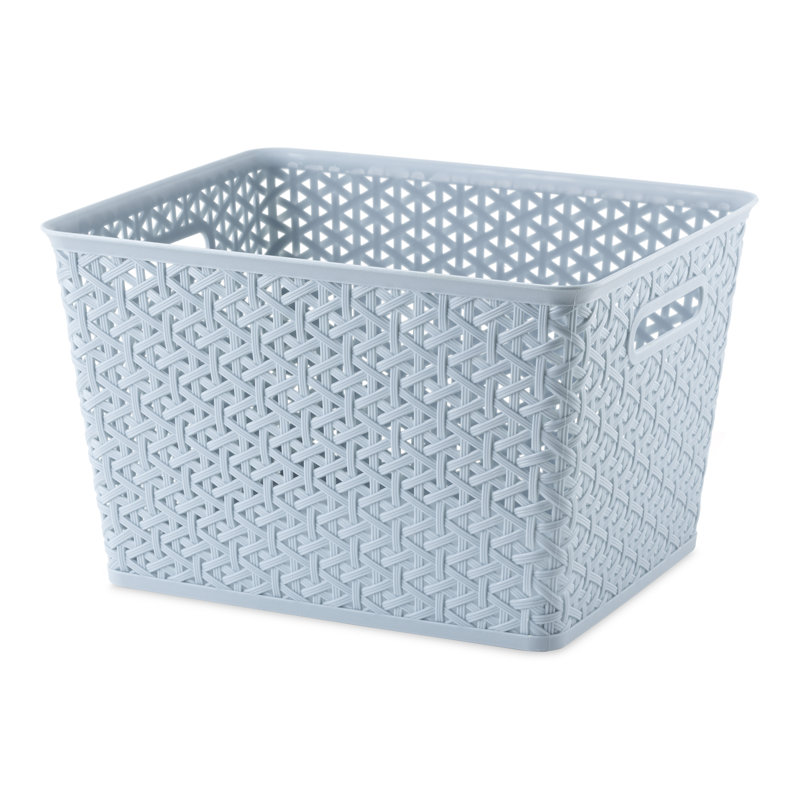 Whitmor Resin Form Half Basket, Extra Large, Blue