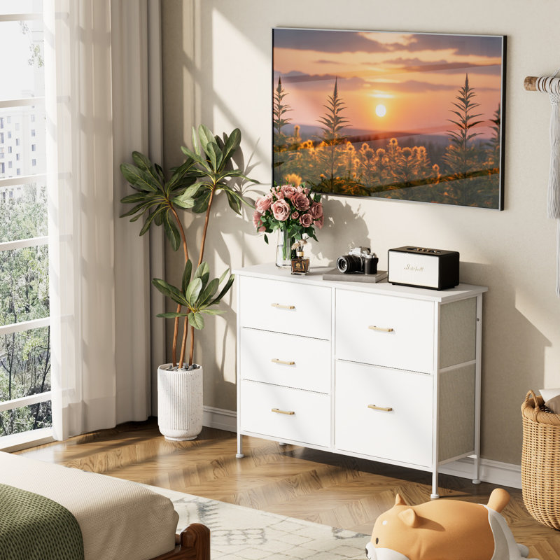 Commode 5 tiroirs pour commode de chambre à coucher