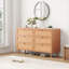 Commode double à 6 tiroirs en rotin pour chambre à coucher, commode, commode à tiroirs moderne-1476201562