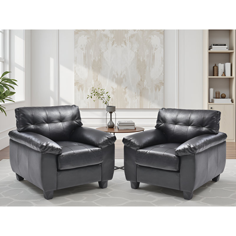 Ensemble de 2 chaises en cappuccino rimouski, Noir