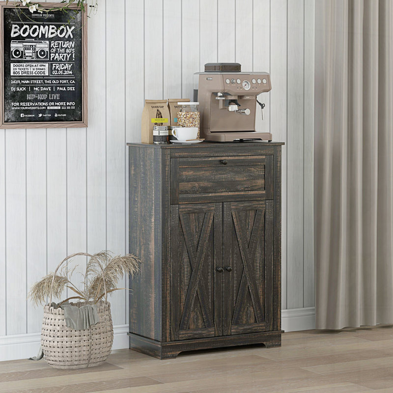 Buffet de 23,5 po Harveyville, Brun