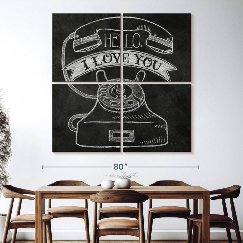Craie Tergel Hello I Love You, H 74 po x l 74 po