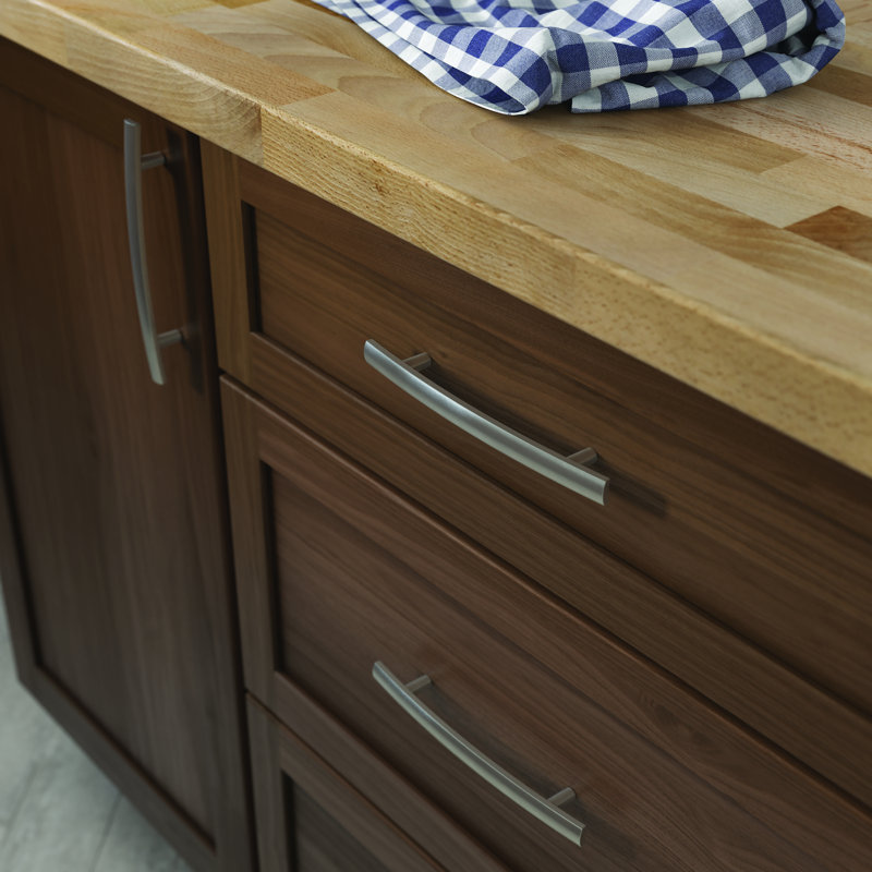 Amelia Satin Nickel Arch Cabinet Pull with Mounting Hardware