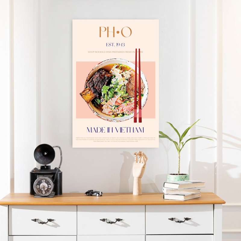 «Authentic Vietnamese Pho Traditional Architecture», art mural, H 24 po x l 16 po