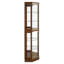 Vitrine de coin à 6 tablettes avec miroirs et tablettes réglables (ampoule E26 non incluse)-636320061