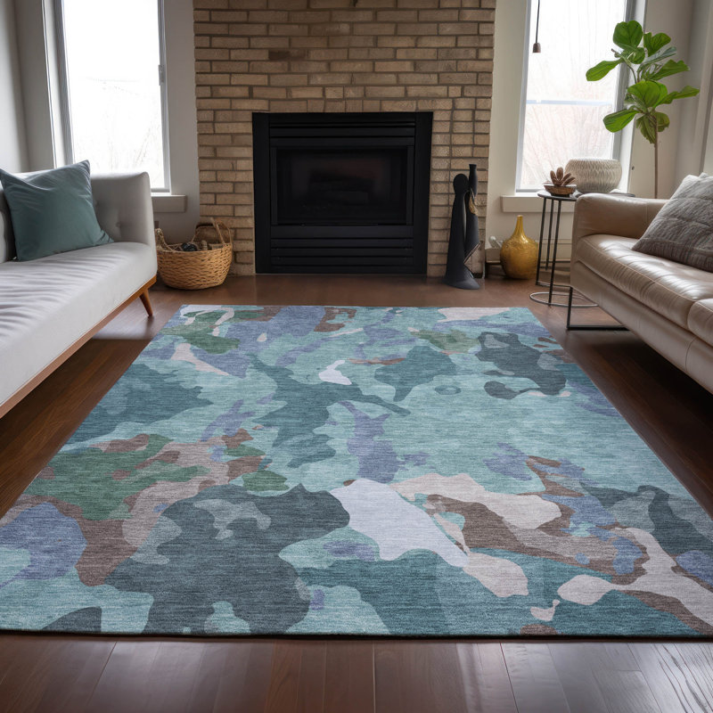 Machine Washable Indoor/Outdoor Oden ACN2161 Modern Rug, Rectangulaire 3 pi x 5 pi