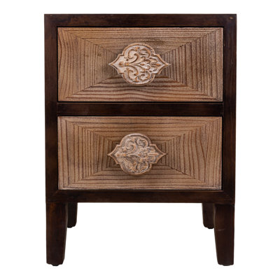 Brett 45cm W Solid + Manufactured Wood Bedside Table