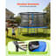 Trampoline d'extérieur, trampoline récréatif de 15 pi, trampolines approuvées par l'ASTM avec filet d'enclos et coussin épaissi, capacité de poids maximale de 470 lb, trampolines de jardin antirouille pour enfants et adultes