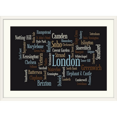 «London Text Map» par Bellen, art textuel