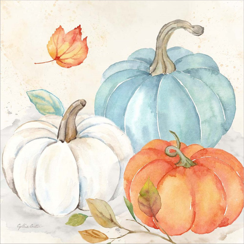 «Pumpkin Patch I» par Cynthia Coulter, art mural encadré