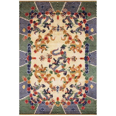 Tapis chinois en soie fine magnifiquement artistique