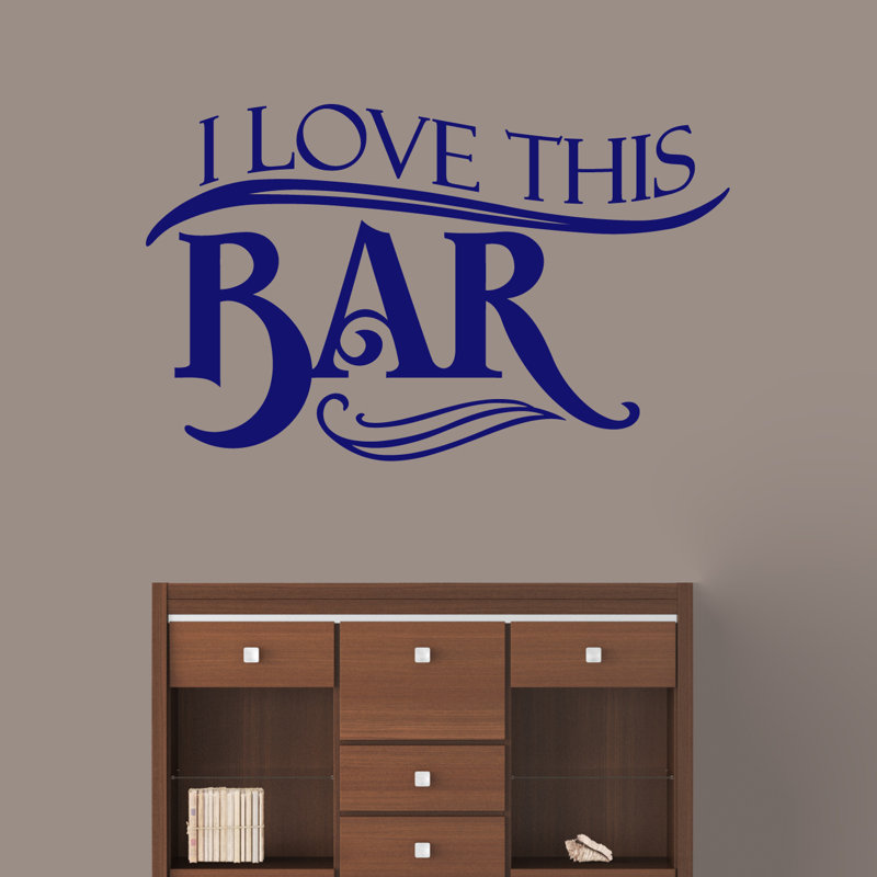 Adhésif décoratif Palumbo I Love This, Bleu marine