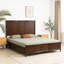 Lit de style grand lit de style transitionnel à finition cerisier foncé 1pc-1546749937