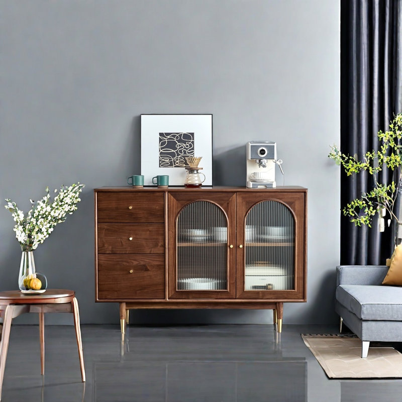 Simplicity Sideboard Cabinet With Glass Doors