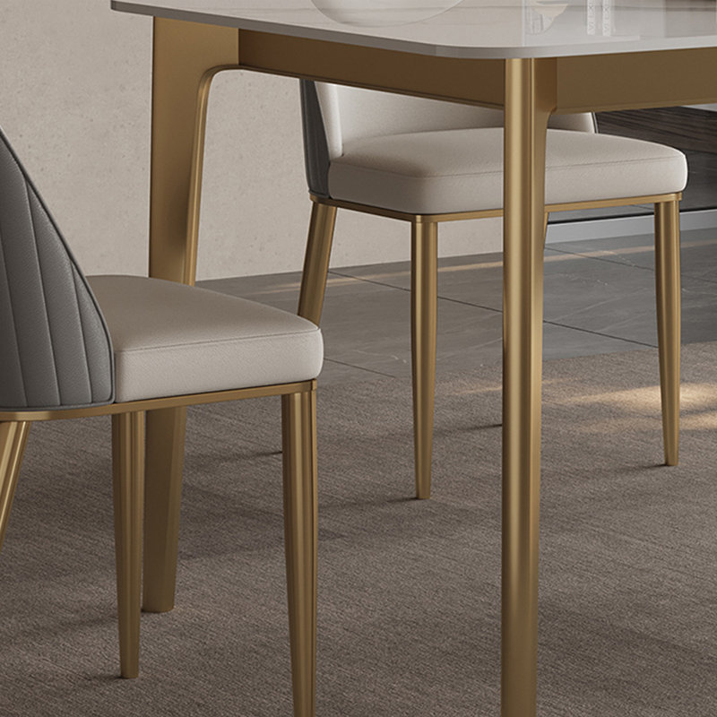 Table de salle à manger Light Luxury, Doré, H 29,52 po x L 62,99 po x l 35,43 po